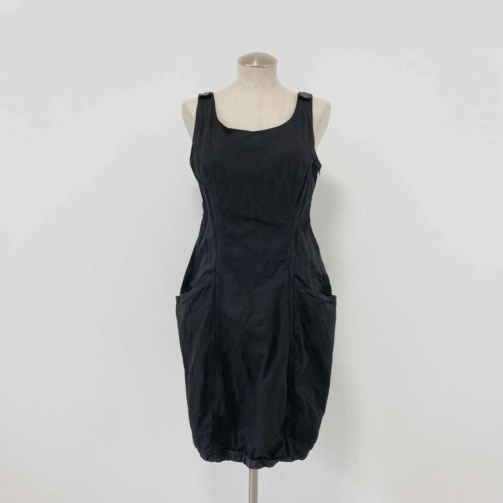 Sarah Pacini Cotton Relaxed Fit Adjustable Strap Lagenlook Quiet Luxury Dress